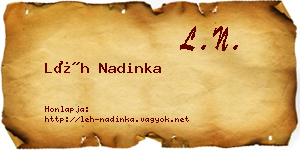 Léh Nadinka névjegykártya